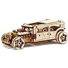 Modeller & Byggsatser Revell 00612 Tiny Adventures Hot Rod 1:32 skala trämodellsats med dragback-och-go-motor längd 17 cm