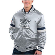 Jackets & Sweaters on sale Starter Men's Silver Dallas Cowboys Home Game Satin Full-Snap Varsity Jacket