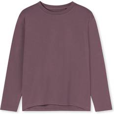 Damen - Lila Schlafanzüge Schiesser Longsleeve mit geripptem Rundhalsausschnitt in Lila, Größe