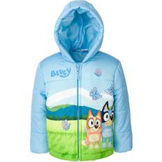 Outerwear Bluey Bingo Toddler Girls Zip Up Winter Coat Puffer Jacket Sky Blue 2T