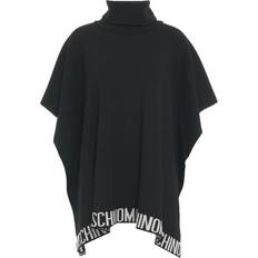 Cashmere Ponchos & Kapper Moschino Plain Logo Poncho - Black