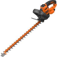 Black & Decker BLACK DECKER Electric Hedge Trimmer, 60cm Dual Action Asymetric Steel Blades, 35cm Saw Blade for Cutting Larger Branches, 600W, BEHTS501-GB