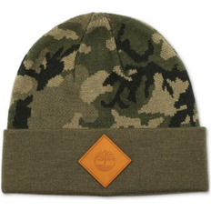 Timberland Men Beanies Timberland Men's Camo Jacquard Beanie Grape Leaf ONE SIZE