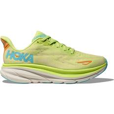 Women - Yellow Running Shoes Hoka Clifton 9 W - Lettuce/Solar Flar