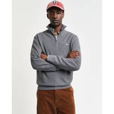 Gant Tops Gant Half-zip sweater Micro Textured Gris