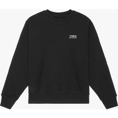 Organic Fitted Crewneck Sweatshirt, Black