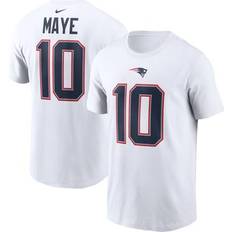 T-shirts Nike Men's Drake Maye White New England Patriots 2024 Nfl Draft Player Name Number T-Shirt White