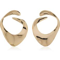 Cult Gaia Lola Sculptural Clip On Statement Earrings Gold OS