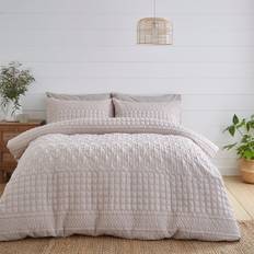 Dunelm Billie Duvet Cover Natural (200x135cm)