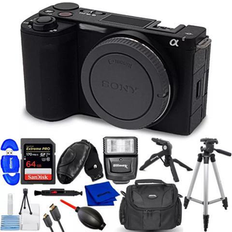 Digital Cameras Sony ZV-E10 II Mirrorless Camera Black ZVE10M2B 12PC Accessory Bundle