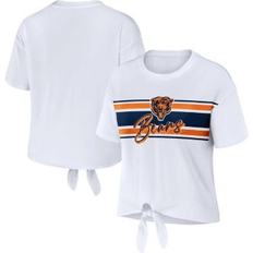 Tops Wear by Erin Andrews Women's White Chicago Front Tie Retro T-shirt White