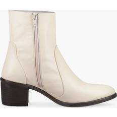 White Boots Hush Puppies 'Winona' Ankle Boots Cream