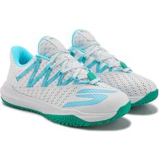 Skechers Women Racket Sport Shoes Skechers Women's Viper Court Rally White/Light Blue Textile/Leather