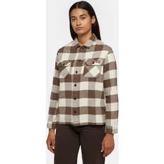 Dame - Flonel T-shirts Dickies NEW Sacramento Shirt LS W Mushroom Kvinde Mushroom Kortærmede T-shirts hos Magasin