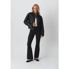 Gina Tricot Flare Fit Stoffhose - Schwarz