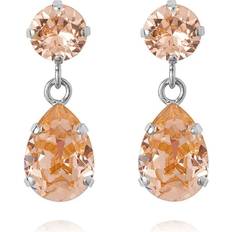 Caroline Svedbom Silver Örhängen Caroline Svedbom Caroline Svedbom Mini Drop Earrings Rhodium Light Peach