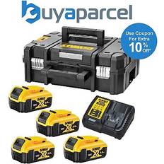 Dewalt Dewalt xr Power Source Kit 4x DCB184 5.0ah 18v Batteries DCB115 Charger Tstak