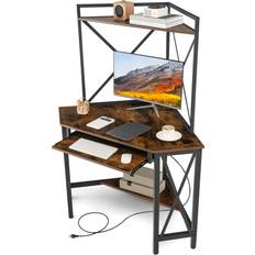 Costway Corner Computer Hutch Writing Desk