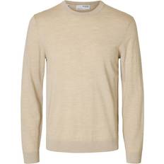 Selected Merino Knit Crew Neck - Beige