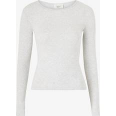 XXL Puserot Gina Tricot Basic Long Sleeve Top - Harmaa