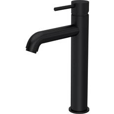 Brass Basin Taps Balterley Round Minimalist Tall Mono Matt black