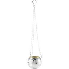 Pots, Plants & Cultivation Spactz Mirror Reflector Garden Pots Planters Disco Ball Flower Pots Rope