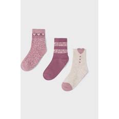 Mayoral Barnkläder Mayoral 3er-Set hohe Kindersocken 10808 Rosa 14Y