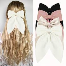Shein Large Bow Hair Clips Soft LongTailed Bow Hairpins Vintage Clip Silk