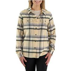 Carhartt Women Shirts Carhartt Women's TENCEL Fiber Series Relaxed Fit Long-Sleeve Flannel Shirt White