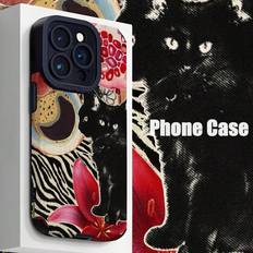Mobile Phone Accessories Shein pc Pomegranate Floral Patterned Soft Padded Phone Case Compatible With Iphone And Samsung Smartphones