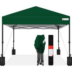 Best Choice Products 8x8ft 1-Person Setup Pop Up Canopy Instant Portable Shelter w/ 1-Button Push, Case, 4 Weight Bags Green