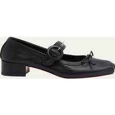 Christian Louboutin Dam Pumps Christian Louboutin Mamastrapita Spikes Red Sole Ballerina Pumps BLACKLIN BLACK 9B 39EU