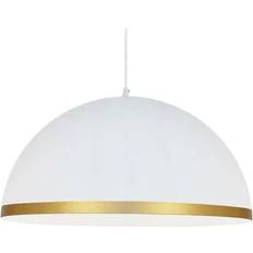 Dainolite Ofelia Dome Matte White/Gold Trim Pendant Lamp 20"