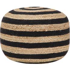 vidaXL 248075 Black Stripe Pouf 30cm