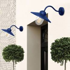 Blue Wall Lights Elstead Lighting Klampenborg AußenwandleuchteE27 Marineblau Wandlampe