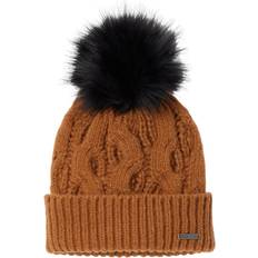 Hiking - Women Beanies Columbia Boundless Days Cable Knit Pom Beanie - Camel Brown