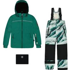 Girls - Green Snowsuits Deux par Deux Two Piece Snowsuit Little Kids Forest Green Printed Glaciers