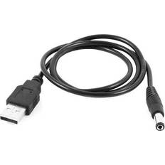 Cables Uxcell mp3 usb 2.0 a type to 2.5mm jack dc cable 80cm - Black