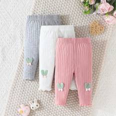 1-3M Other Sets Shein pcsSet Baby Girl Cartoon Bunny Ear Decor Ribbed Pants Set