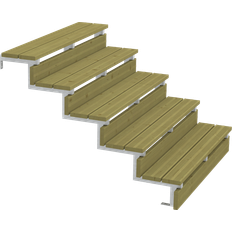 Handläufe Plus Außentreppe Kiefer Feuerverzinkt 5 Stufen 120 cm