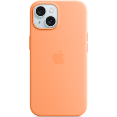 Mobiltilbehør Apple Silicone Case with MagSafe for iPhone 15 Orange Sorbet
