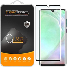 Screen Protectors kolitt Supershieldz 2 Pack Designed for Huawei P30 Pro Tempered Glass Screen Protector Full Cover 3D Curved Glass Anti Scratch Bubble Free