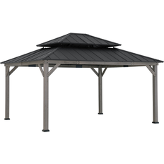 Gray Pavilions Sunjoy Archwood 13 Cedar Framed Gazebo with