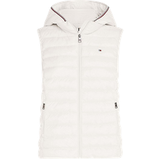 Afneembare Capuchon Vesten Tommy Hilfiger Lightweight Down Hooded Vest - Ancient White