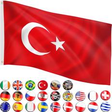 Bandiere FlagMaster Bandiera 30 Bandiere Diverse Tra Cui Scegliere Dimensioni 120 cm x 80 cm Turchia