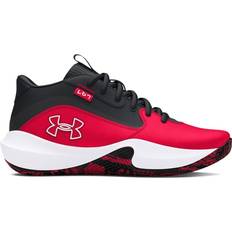 Under Armour Grade School Lockdown 7 Basketball Shoes - Red/Black/White