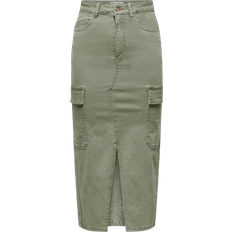 3XL - Damen Röcke Only Lola Pencil Skirt - Green/Kalamata