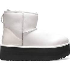 High shaft Ankle Boots UGG Classic Mini Platform Leather - Ultra Matte White