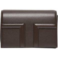Toteme T-Flap Mini Leather Shoulder Bag - Bark