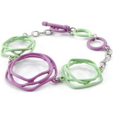 Noa [I4943] Purple Green 'Graphik' Designer Bracelet